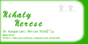 mihaly mercse business card